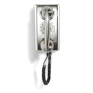 Crosley Radio Wall Phone in Brushed Chrome